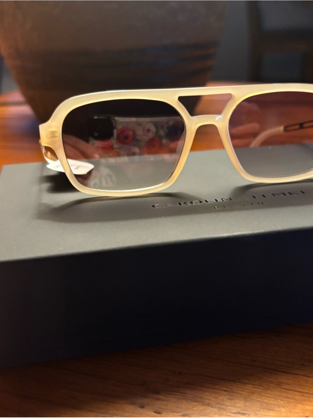 Carolina Lemke Beige/Tortoiseshell Women’s Sunglasses - Picture 4 of 6